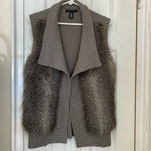 Kenneth Cole New York faux fur vest, Size: XS, Color: Grey